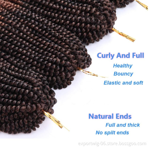 8Inch Spring Twist Hair Crochet Braids Passion Twist Synthetic Pre-Twist Crochet Hair Extensions 30Roots Bomb Twist Hair